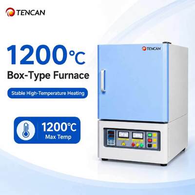 고온 애플리케이션을 위해 50 세그먼트 PID 제어 및 폴리 크리스탈린 멀라이트 섬유 부피와 1200°C 무플 오븐