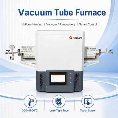 TENCAN TC-12NT 1600°C 고순도 석영 튜브 및 프로그래밍 가능한 온도 제어 기능을 갖춘 최대 온도 진공관로