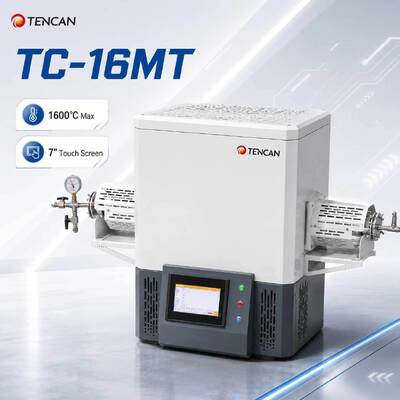 TENCAN MoSi2 난방 1600C 진공 튜브 오븐 TC-16MT B 타입 열쌍 분기 실험실 오븐 30 세그먼트 프로그래밍 고급